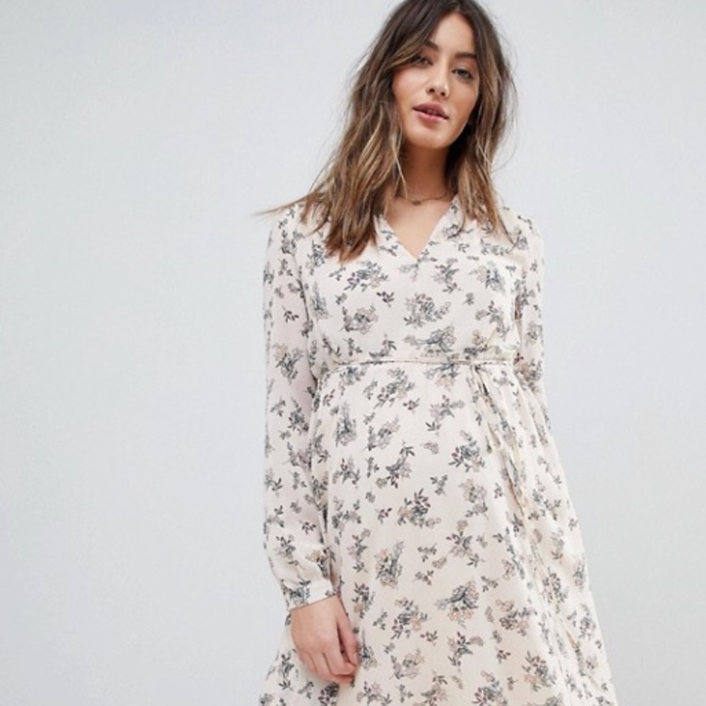 Glamorous Bloom mini wrap dress w/ tie waist